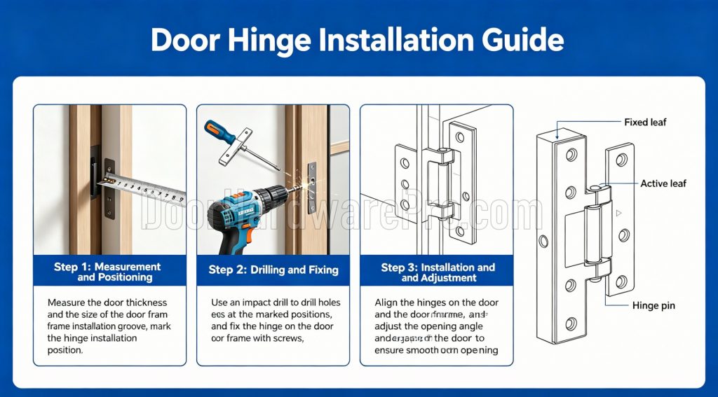 how to install door hinges placement guide